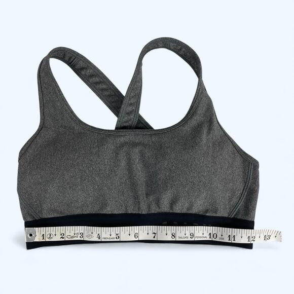 Under Armour Mid Compression Sports Bra Heather Gray size Medium - Picture 3 of 4